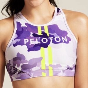 Peloton x WITH High Neck Sports Bra Nail Polish Camo